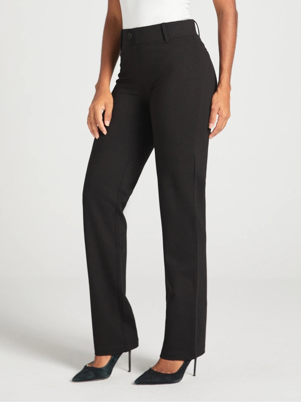 Betabrand Classic DPYP Dress Straight Yoga Pant sz XL Petite Stretch Black
